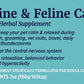 Canine & Feline Calm – Organic Anxiety Support for Dogs & Cats