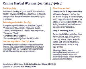 Canine Herbal Wormer – Natural Parasite Support for Dogs