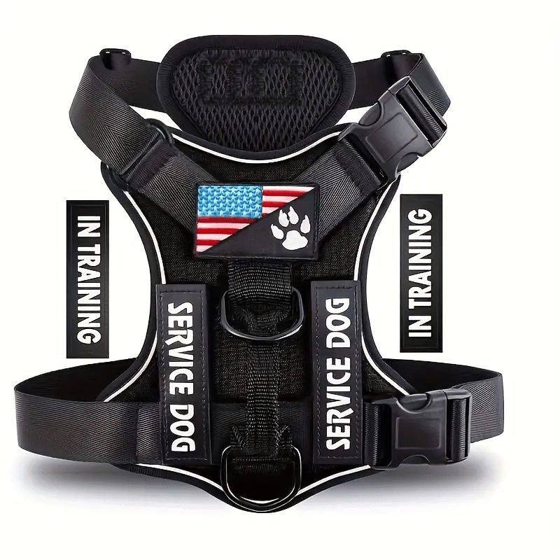 Dog Tactical Chest and Back Reflective Dog Vest (more details)
