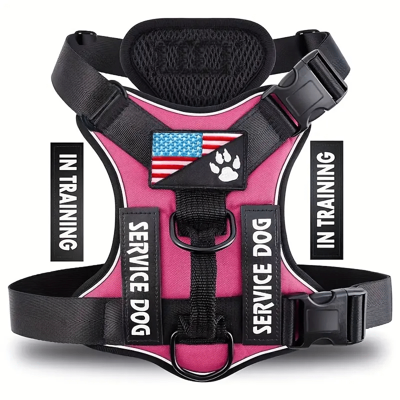 Pink Dog Tactical Chest and Back Reflective Dog Vest (more details)
